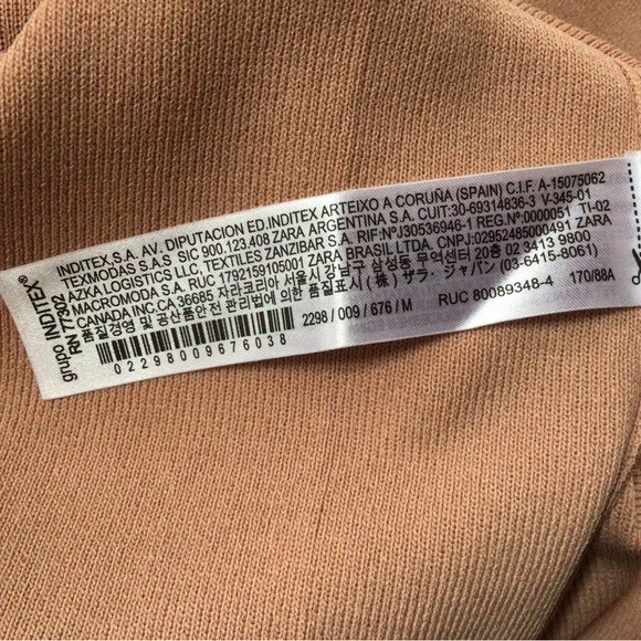 Zara | Cut Out Knit Dress in Dusty Pink NWT, Medium - Picture 6 of 8